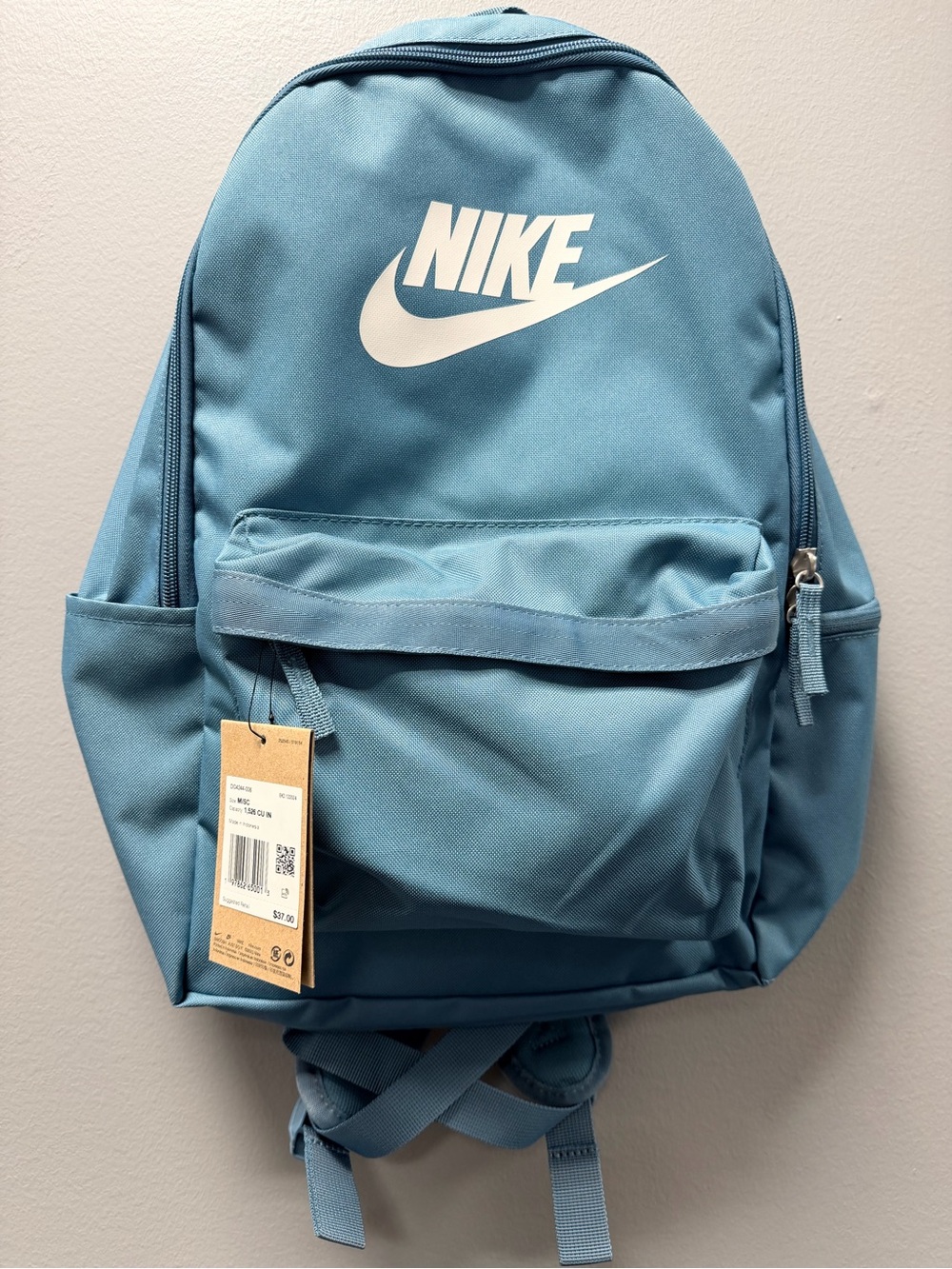 Nike Heritage Backpack Smoke Blue White Logo NWT DC4244-006 25L